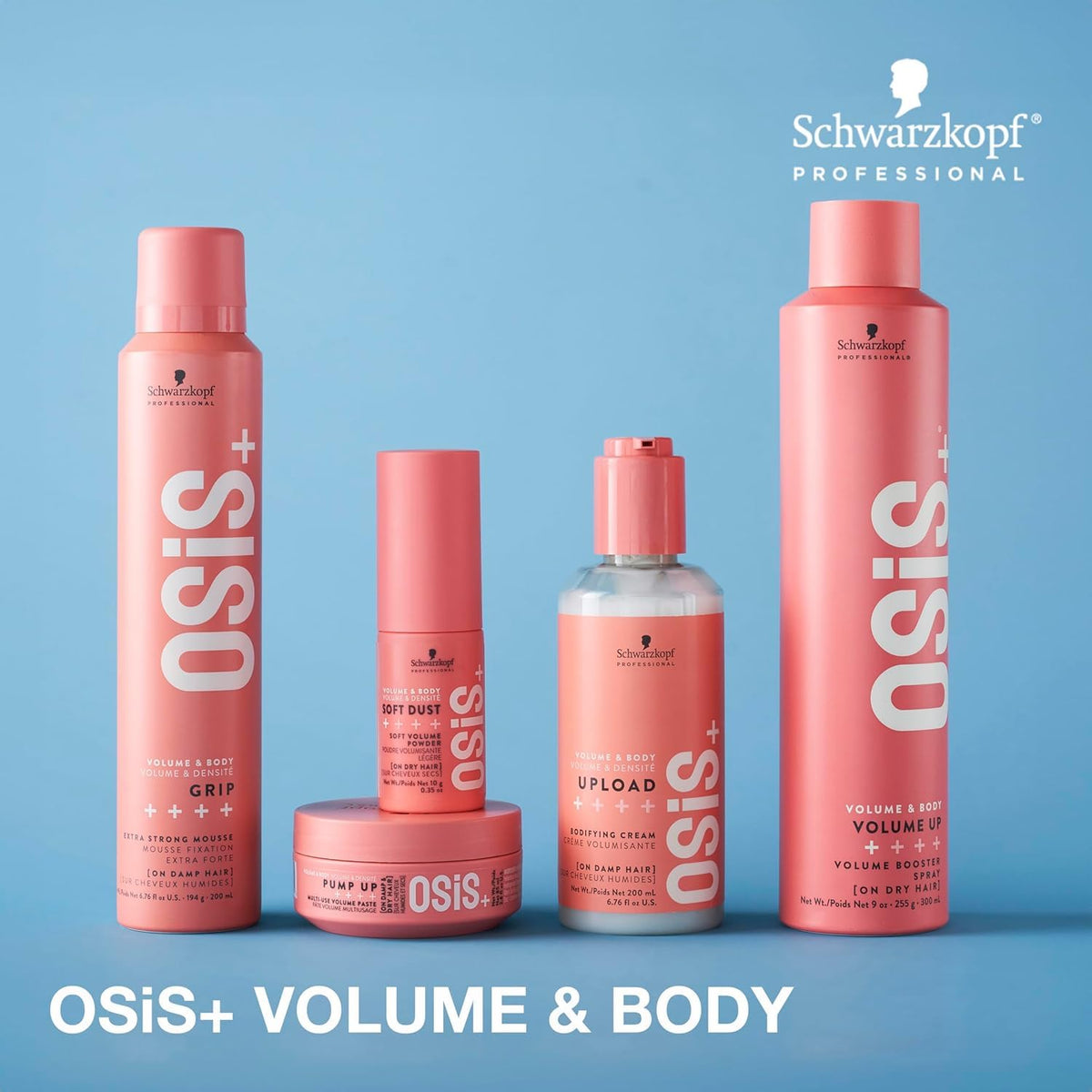 OSiS+ upload applied to damp hair to boost root lift before drying