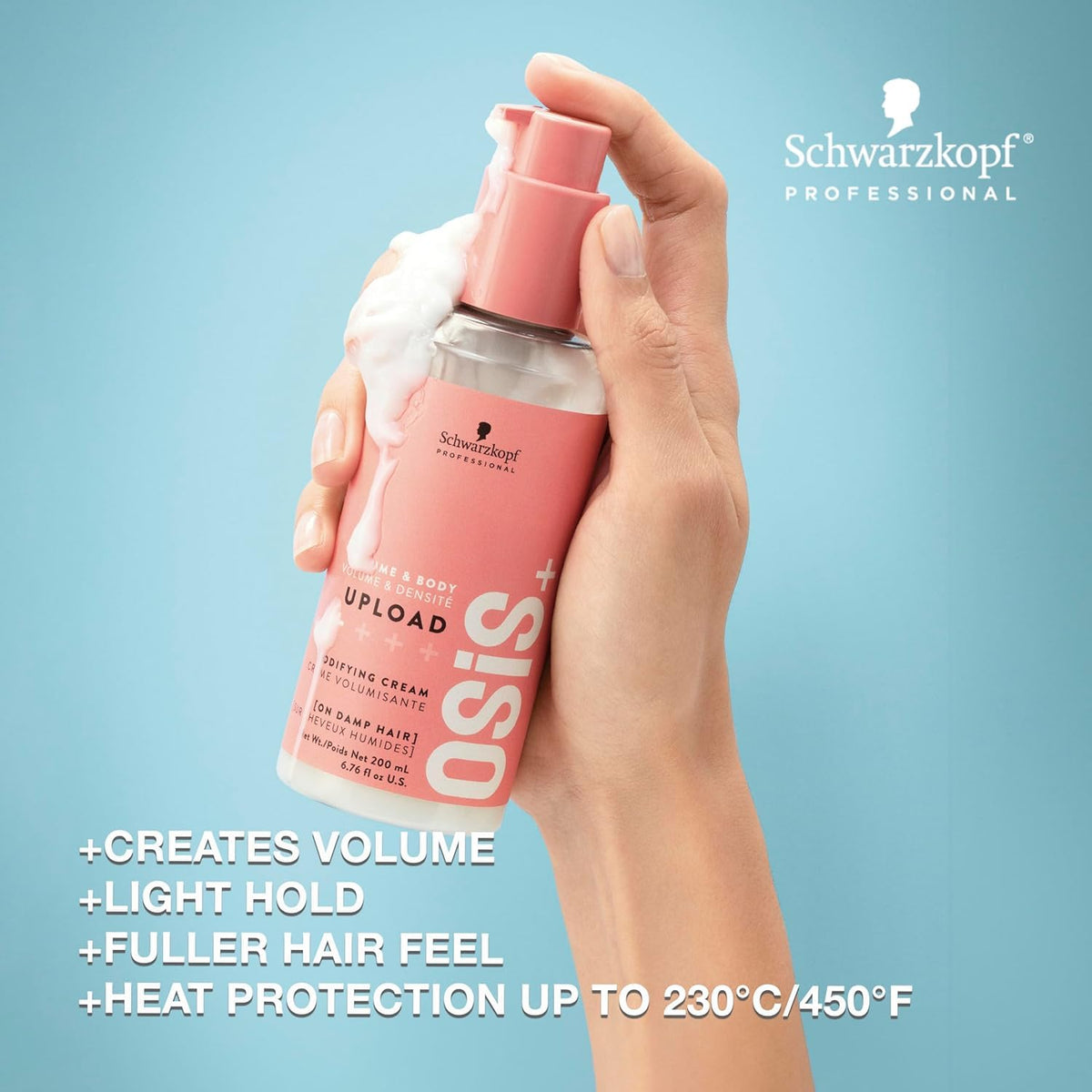 OSiS+ upload texture close-up cream consistency for lightweight hold