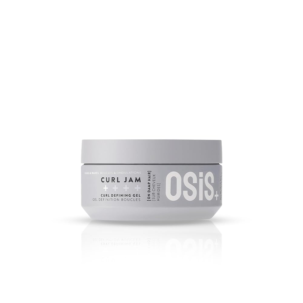 OSiS+ Curl Jam front jar showing packaging and product name with clear benefit
