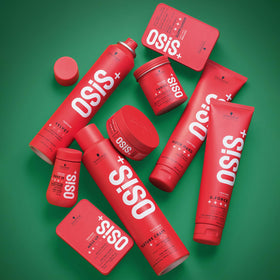 OSiS+ styled hair lifestyle shot showing matte textured volume and natural finish