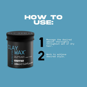 Osmo clay wax in hand styling hair demonstrating reworkable hold and natural finish