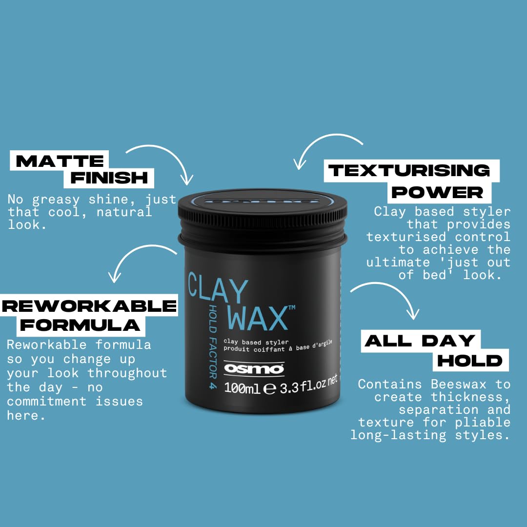 Osmo clay wax texture close-up illustrating paste consistency and easy application
