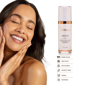 OSMOSIS model applying serum to face and neck for calming effect