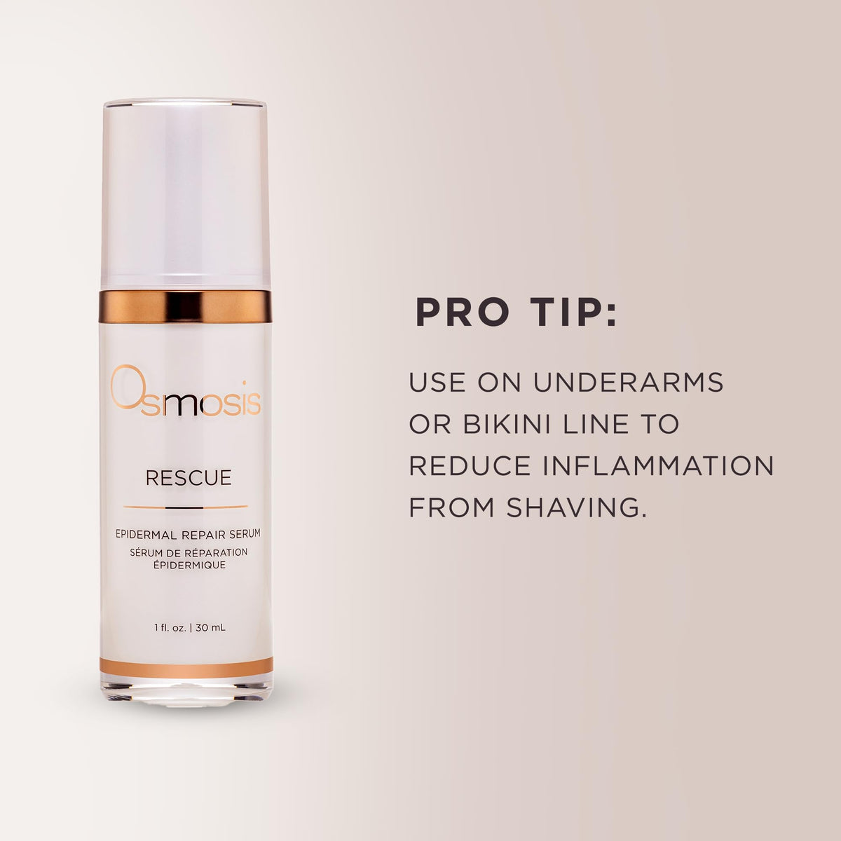 OSMOSIS product staged on bathroom counter suggesting routine use