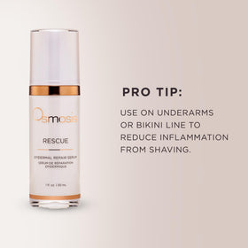 OSMOSIS product staged on bathroom counter suggesting routine use