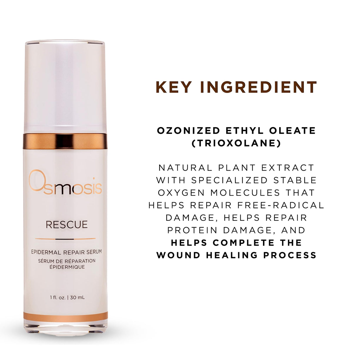 OSMOSIS serum in hand demonstrating 1 fl oz scale and portability