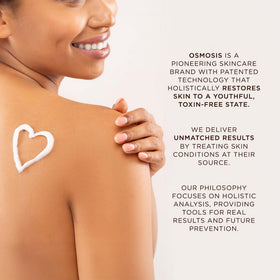 OSMOSIS StemFactor before and after concept image suggesting smoother texture and renewed radiance