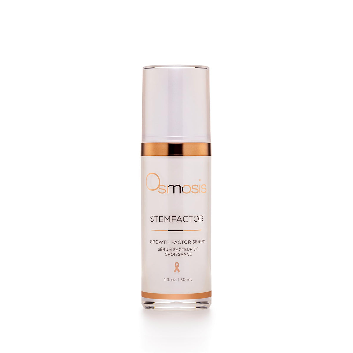 OSMOSIS StemFactor front packaging showing sleek serum bottle and branding for a professional look