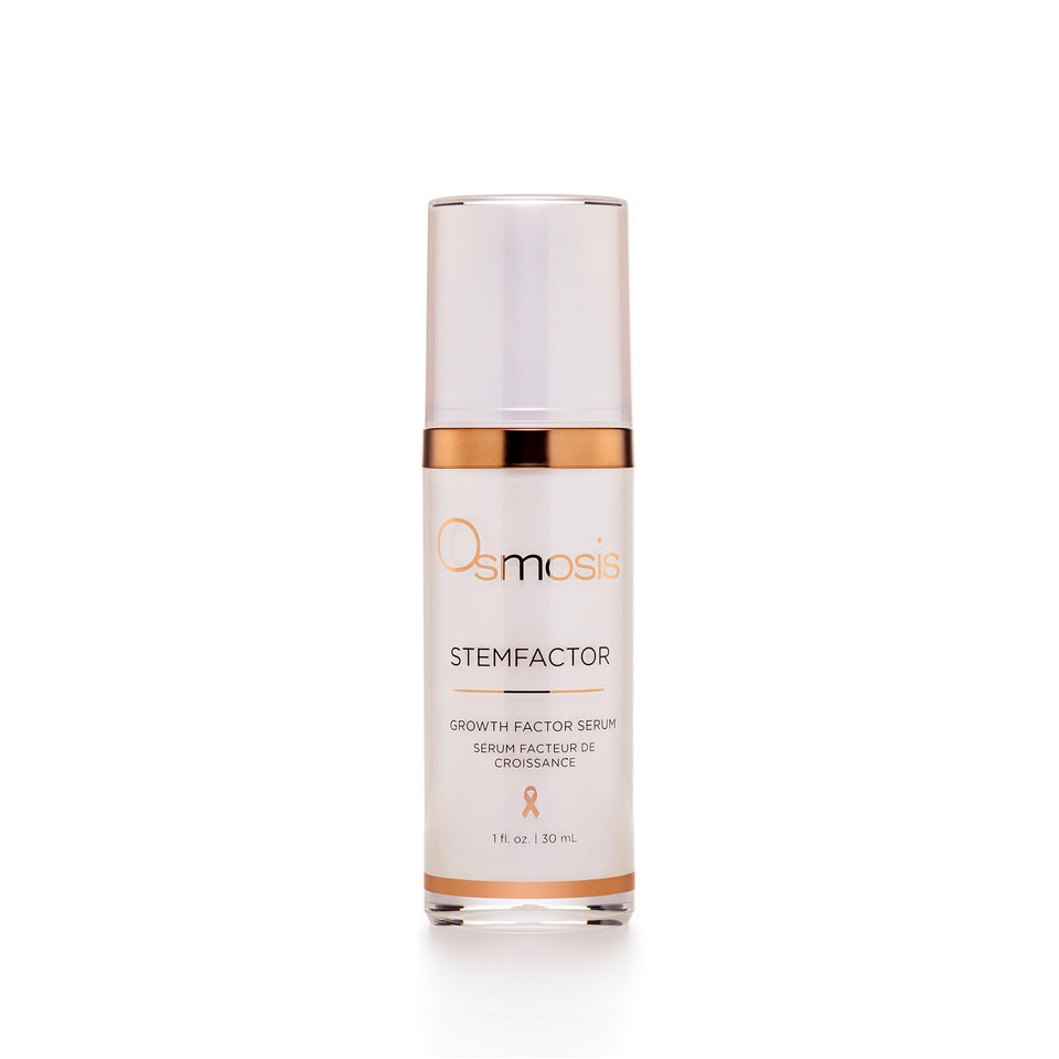OSMOSIS StemFactor front packaging showing sleek serum bottle and branding for a professional look