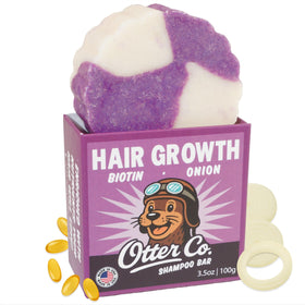 Otter Co front packaging showing shampoo bar and eco message