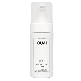 OUAI front packaging showing 4 oz mousse and clear branding benefit: travel-friendly
