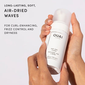 OUAI pump dispensing foam texture with airy consistency for easy application