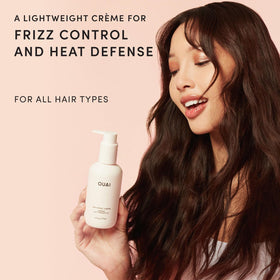 OUAI anti frizz cream cap detail highlighting secure closure for travel convenience and protection
