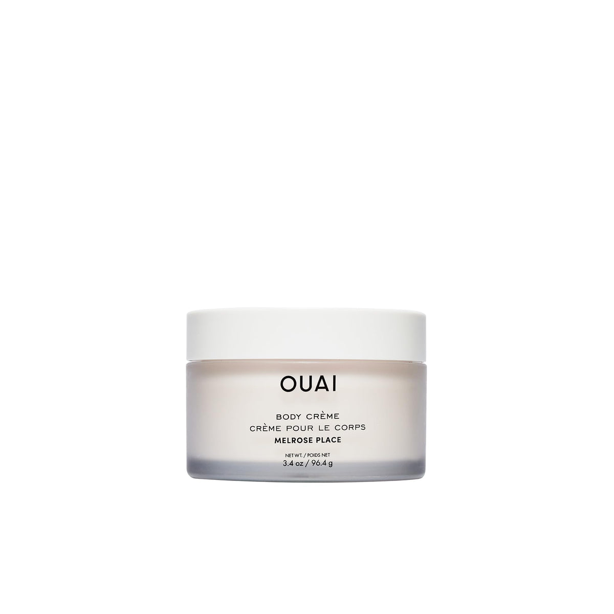 OUAI front jar showing Melrose Place label and easy identification benefit