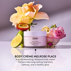 OUAI body cream on hand demonstrating quick-absorbing hydration benefit