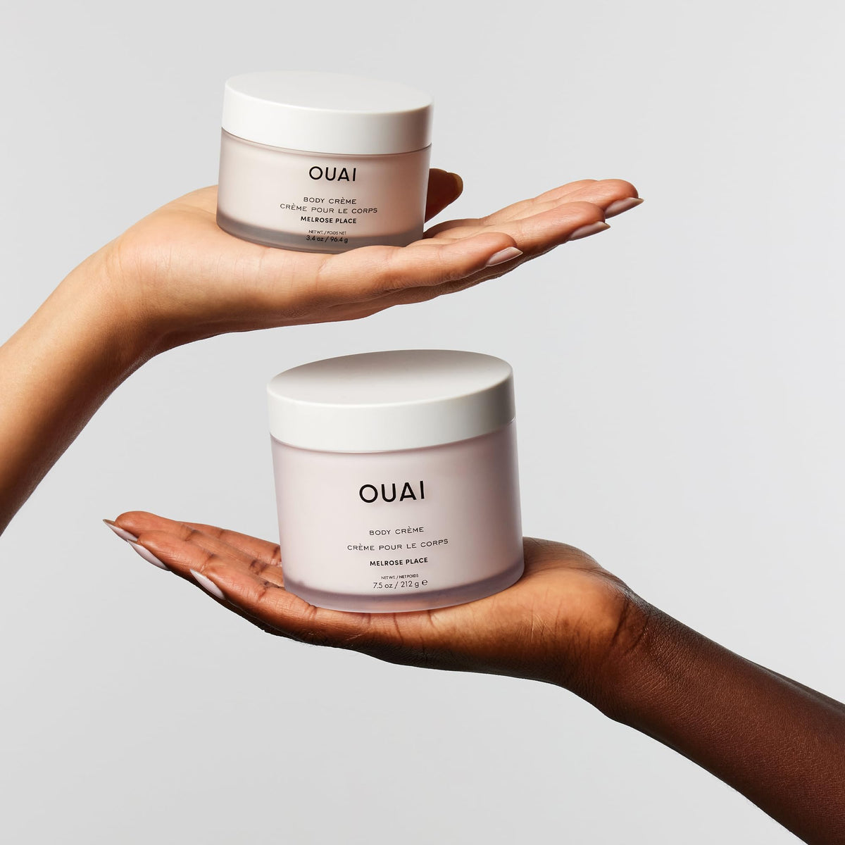 OUAI jar inside travel pouch illustrating compact size and packing convenience
