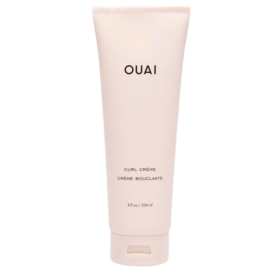 OUAI curl cream front packaging showing product and brand benefits