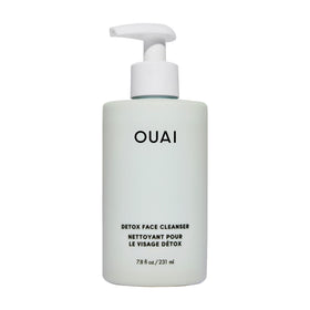 OUAI cleanser front packaging showing size and brand for clear identification and benefit
