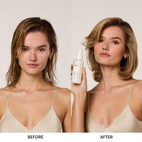 OUAI fine to medium hair mask open jar showing creamy texture and repair
