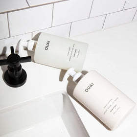 OUAI product label with ingredients highlighting nourishing oils