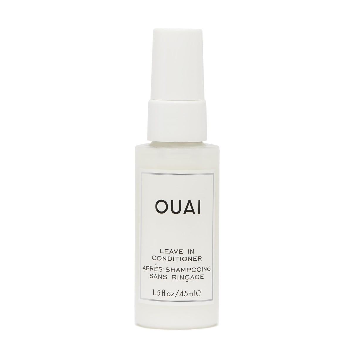 OUAI bottle front packaging showing brand and benefits for travel
