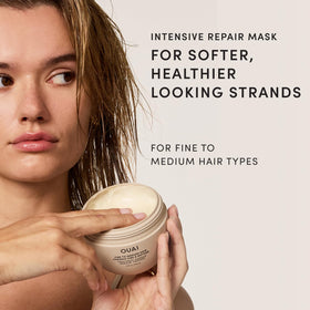 OUAI open jar texture close-up showing creamy masque for lightweight hydration