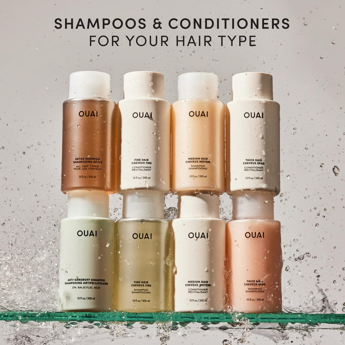 OUAI after-care hair showing shine and smooth finish, improved polish benefit