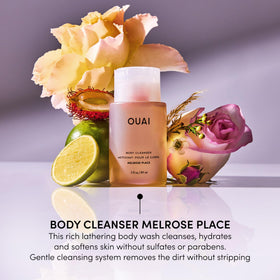 OUAI Melrose Place oils and botanicals showing jojoba and rosehip hydration