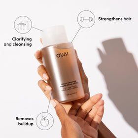 OUAI scalp and body sugar scrub texture with rose scent for gentle exfoliation
