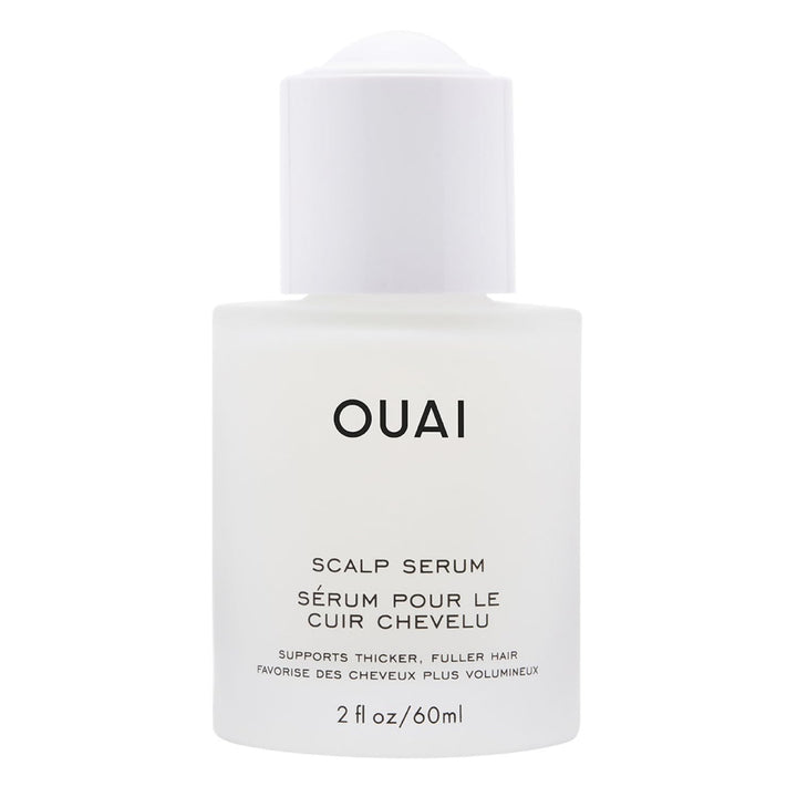 OUAI bottle front view showing sleek label and 2 fl oz size benefit