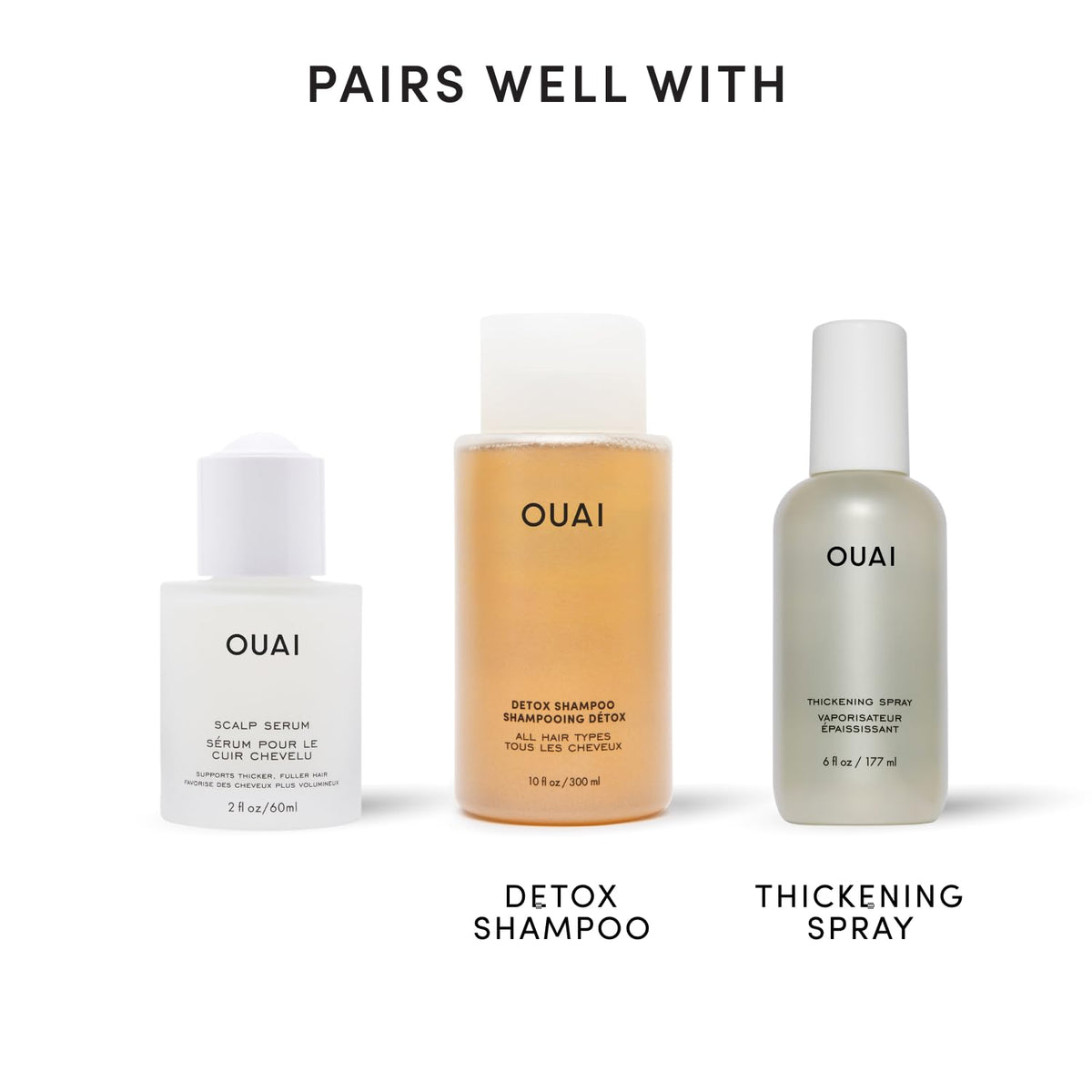 OUAI label close detail showcasing ingredient transparency benefit