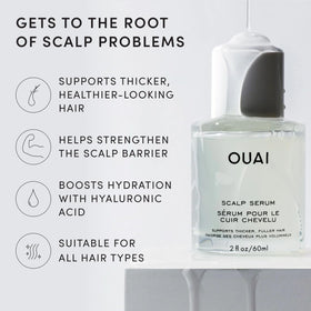 OUAI serum texture close-up highlighting lightweight non-greasy finish benefit