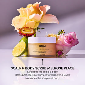 OUAI scalp application demonstrating effective buildup removal benefit