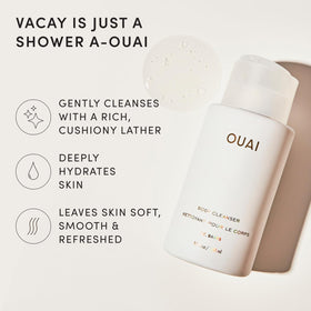 OUAI St. Barts bottle cap and label detail showing brand clarity