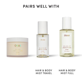 OUAI small jar inside travel bag illustrating portability and convenience benefit