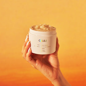 OUAI St. Barts lifestyle bathroom still conveying a calming shower routine and scent
