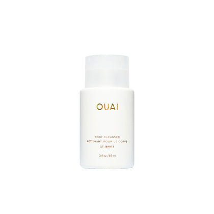 OUAI St. Barts travel bottle front showing compact design and scent