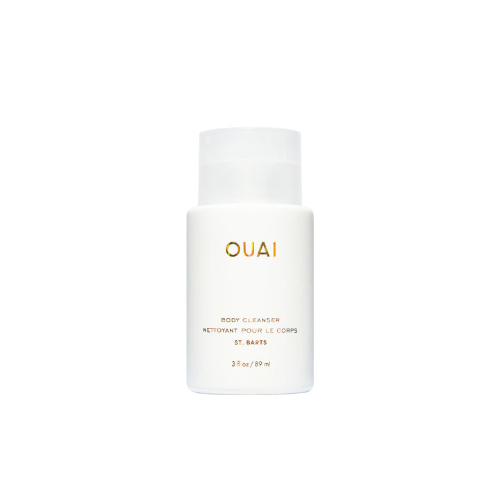 OUAI St. Barts travel bottle front showing compact design and scent