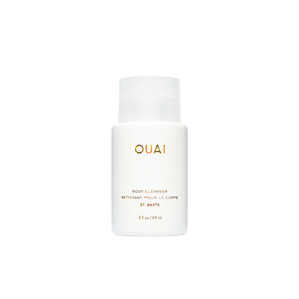 OUAI St. Barts travel bottle front showing compact design and scent
