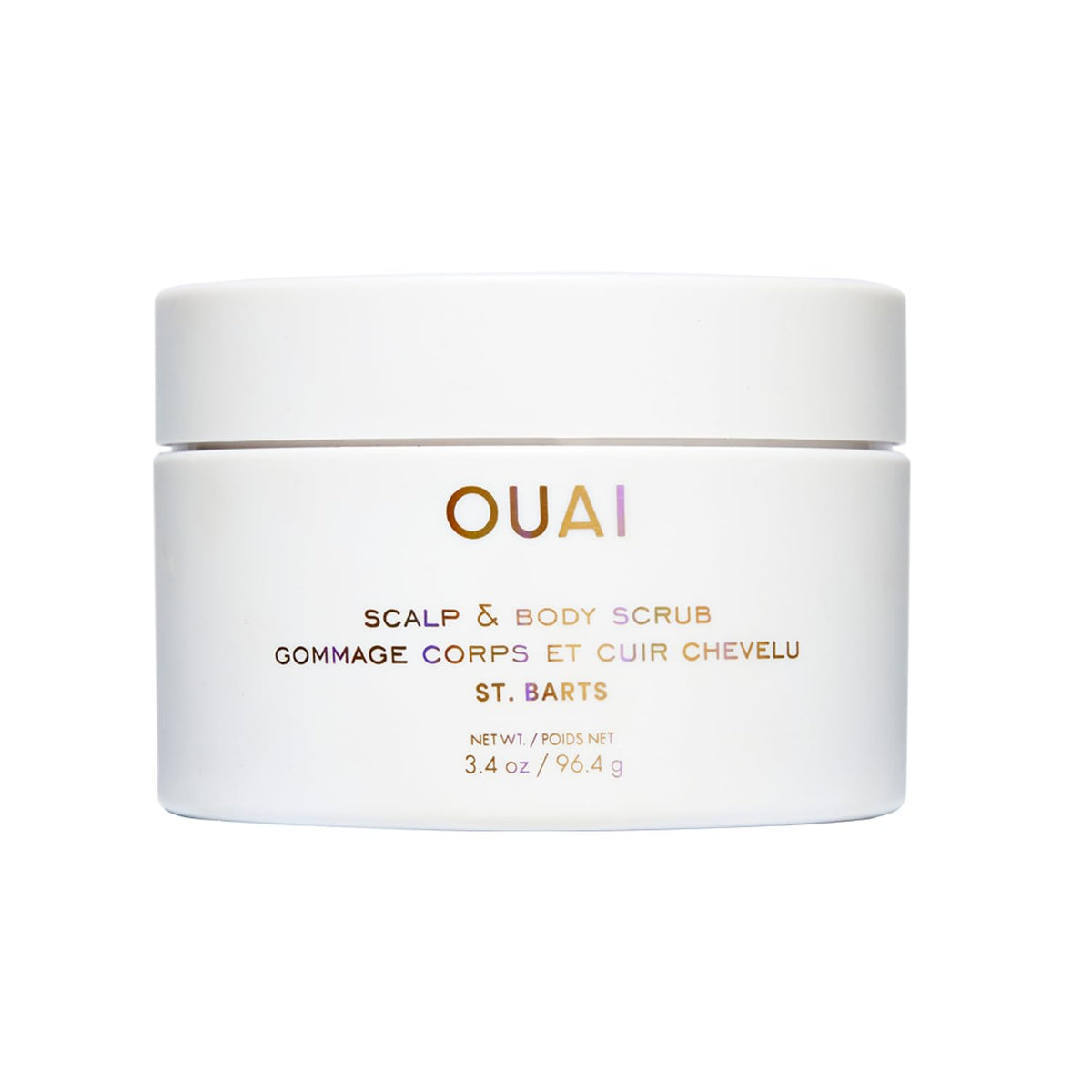 OUAI St. Barts travel-size front packaging showing product benefits