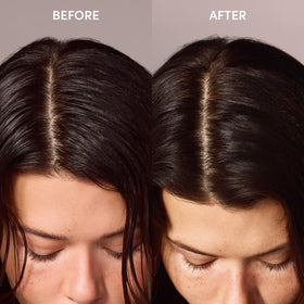 OUAI spray texture demo mid-air, showing fine mist for even coverage