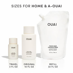 OUAI product on bathroom shelf in lifestyle scene for everyday use appeal