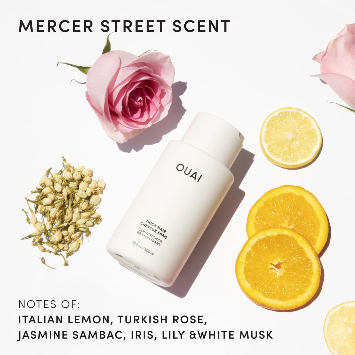 OUAI creamy conditioner texture close-up highlighting rich hydration