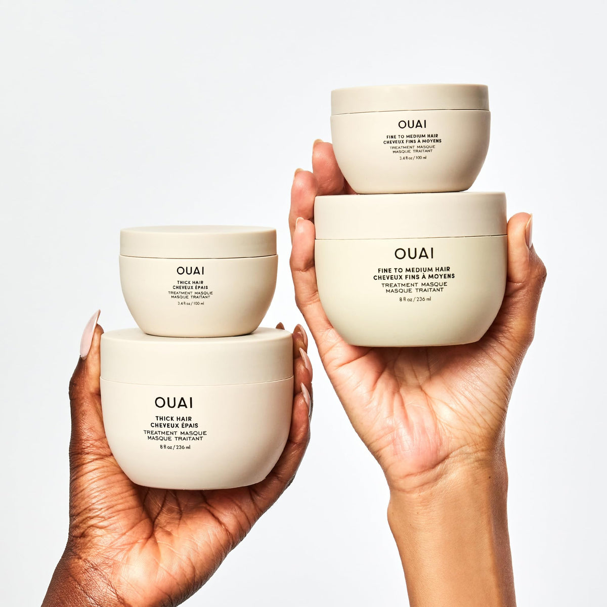 OUAI masque on bathroom vanity in styled scene showing easy integration into routines