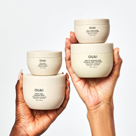 OUAI masque on bathroom vanity in styled scene showing easy integration into routines