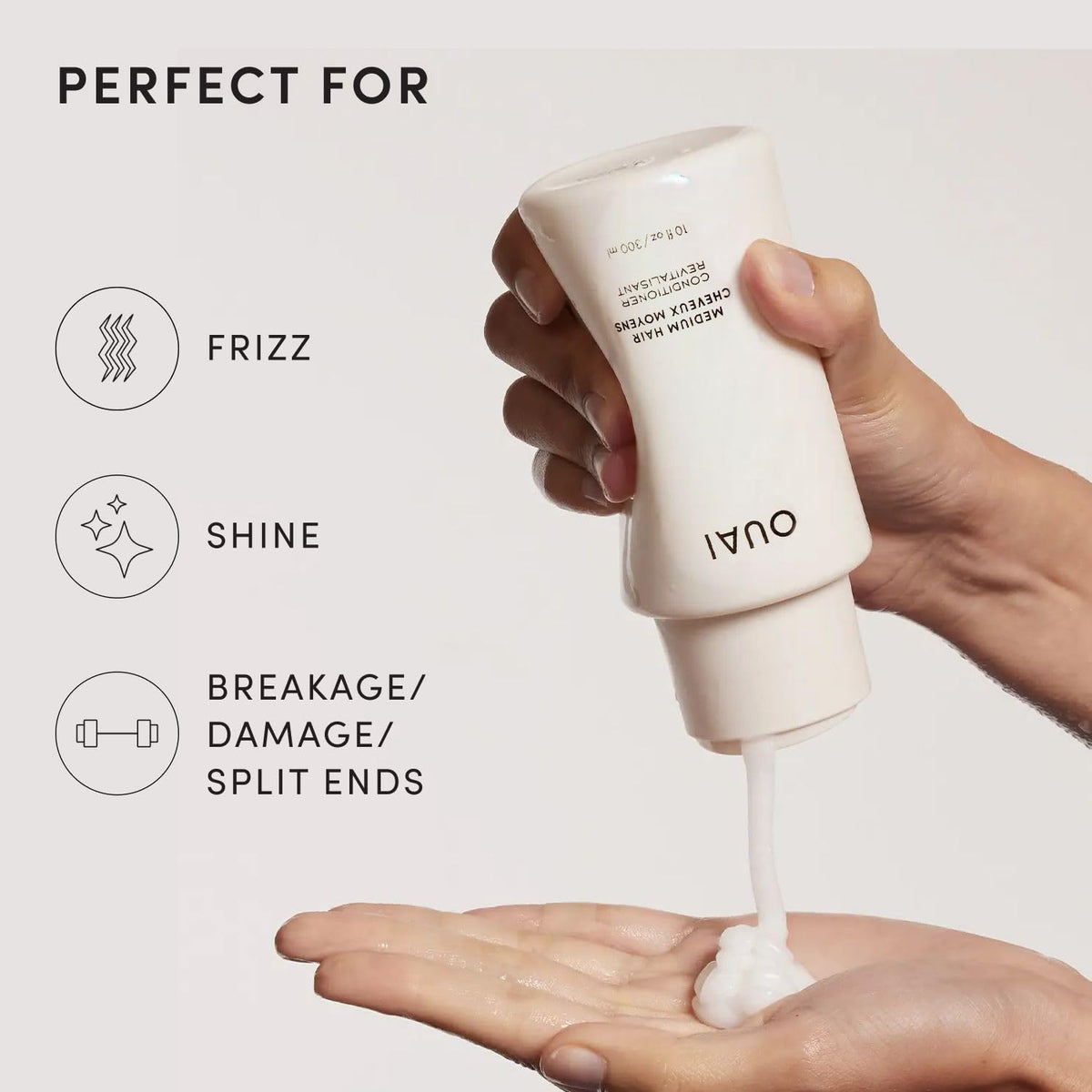OUAI travel size inside a toiletry bag demonstrating TSA-compliant convenience