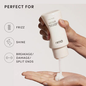 OUAI travel size inside a toiletry bag demonstrating TSA-compliant convenience
