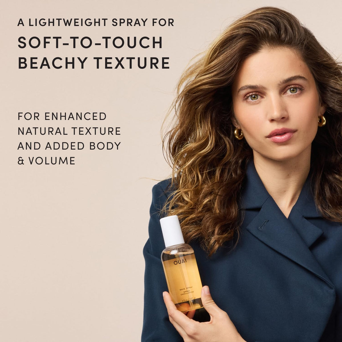 OUAI back label showing ingredients and benefits for treated hair