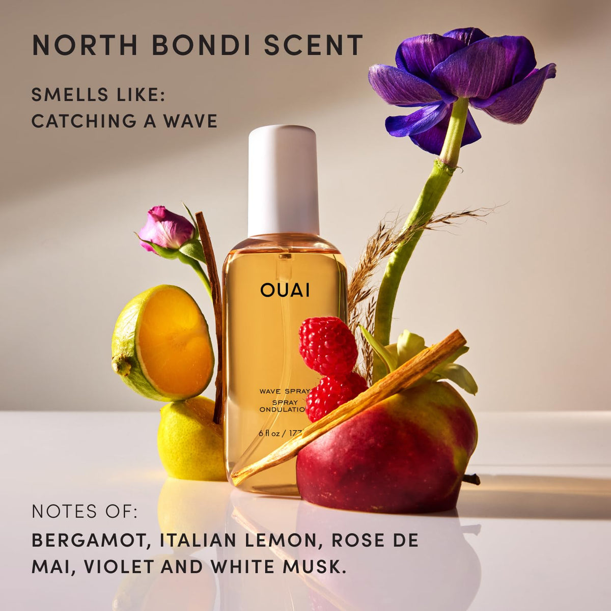 OUAI mist refreshing dry hair to revive waves and separation