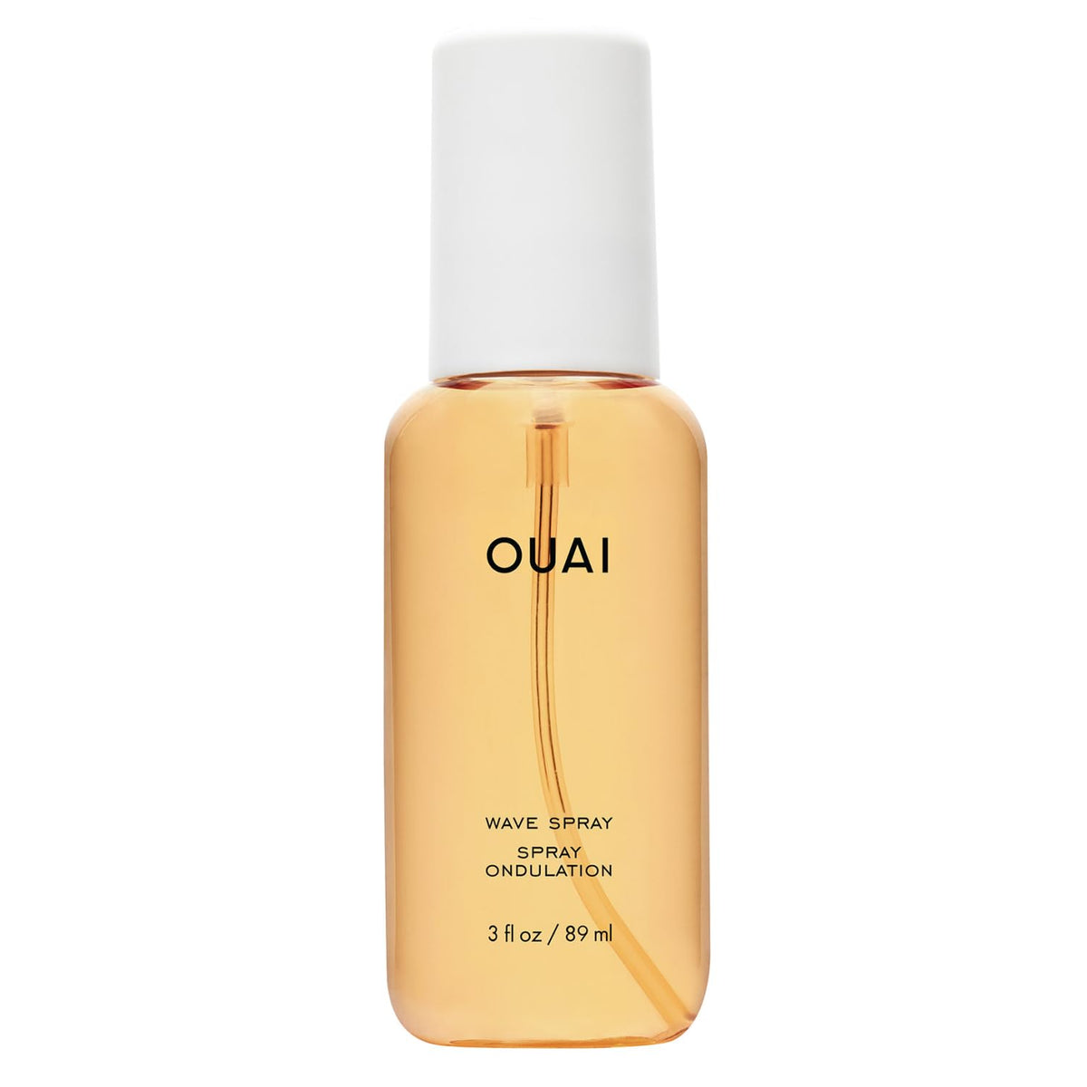 OUAI front packaging showing wave spray for instant texture